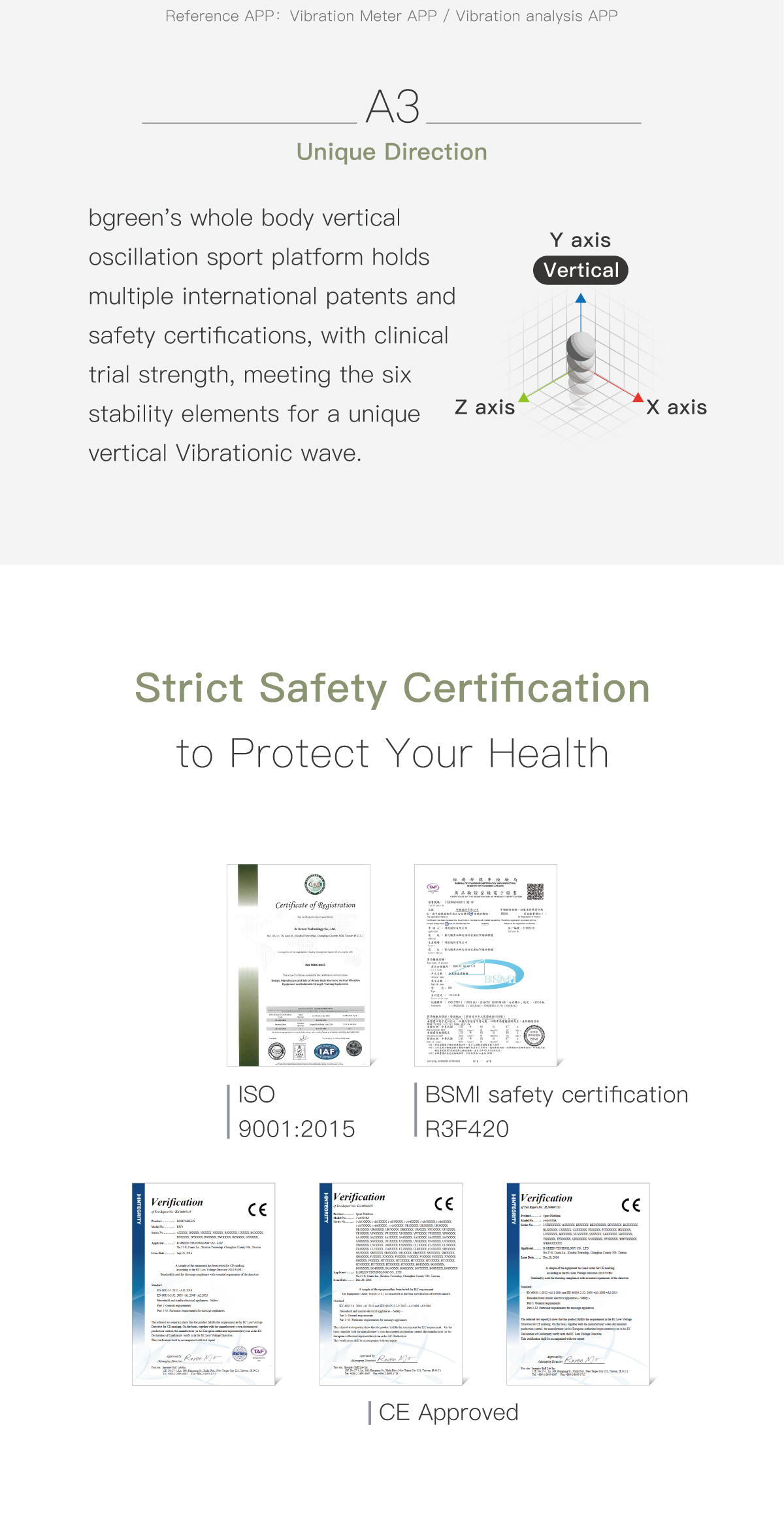 Strict Safety Certification to Protect Your Health.